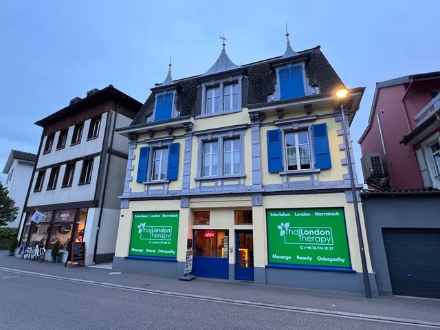 Exterior of Thai London Therapy at Jungfraustrasse 72 in Interlaken